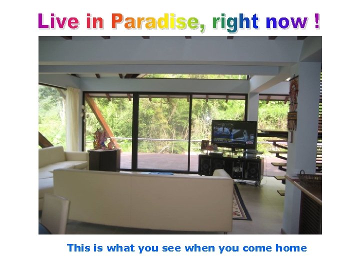 This is what you see when you come home 