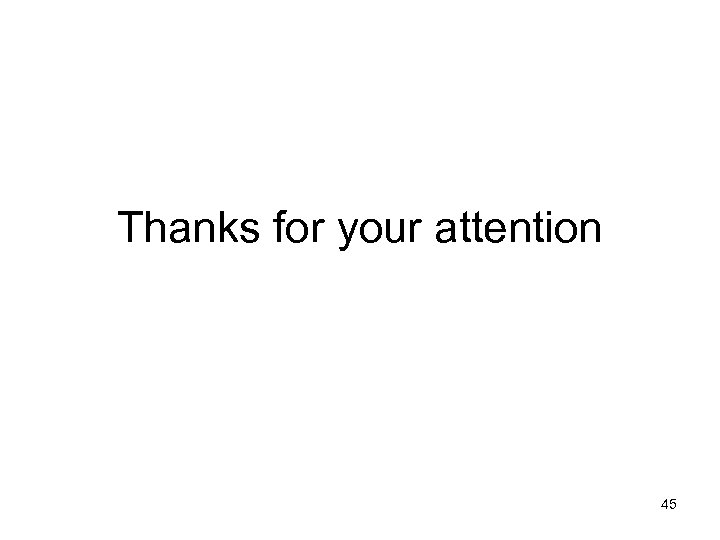 Thanks for your attention 45 
