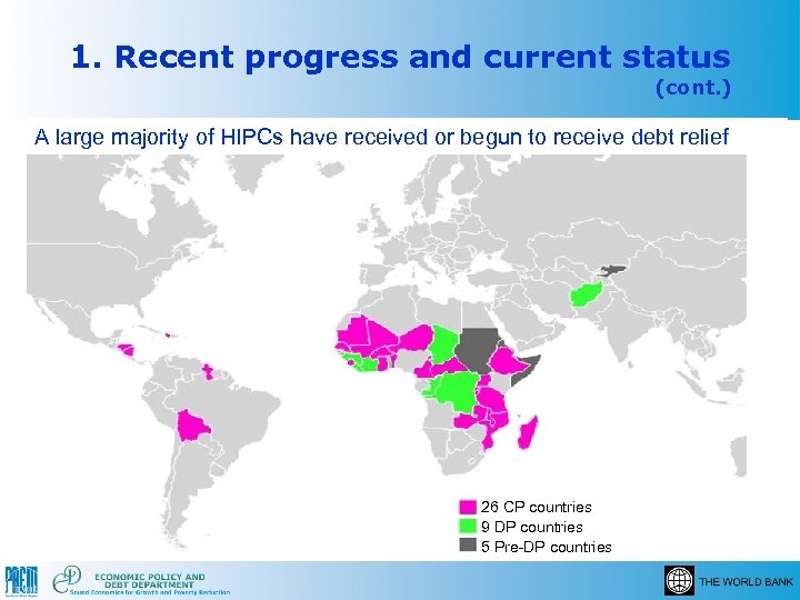 1. Recent progress and current status (cont. ) A large majority of HIPCs have