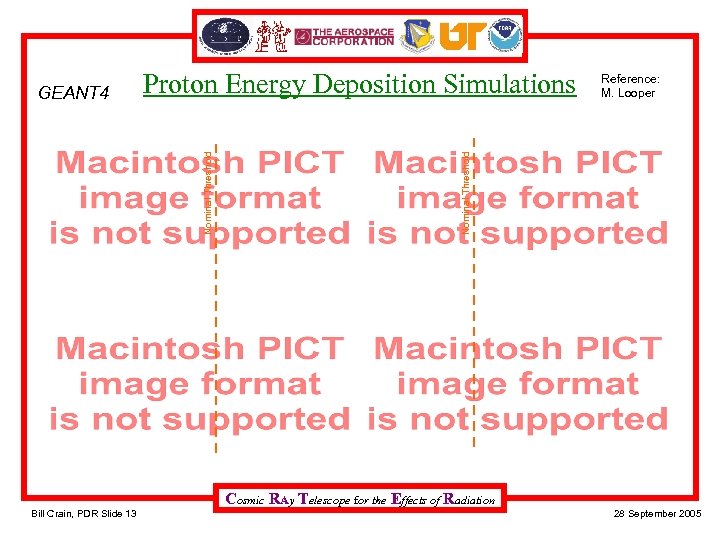 Proton Energy Deposition Simulations GEANT 4 Thick 150 Me. V incident E Nominal Threshold