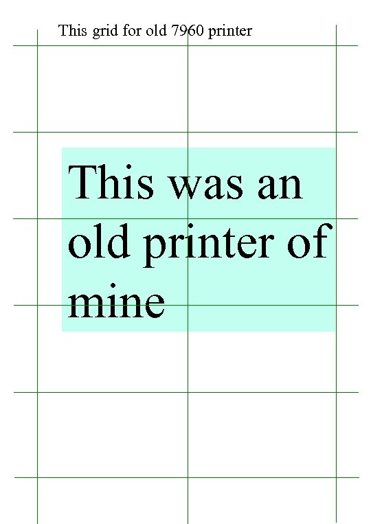 This grid for old 7960 printer This was an old printer of mine 