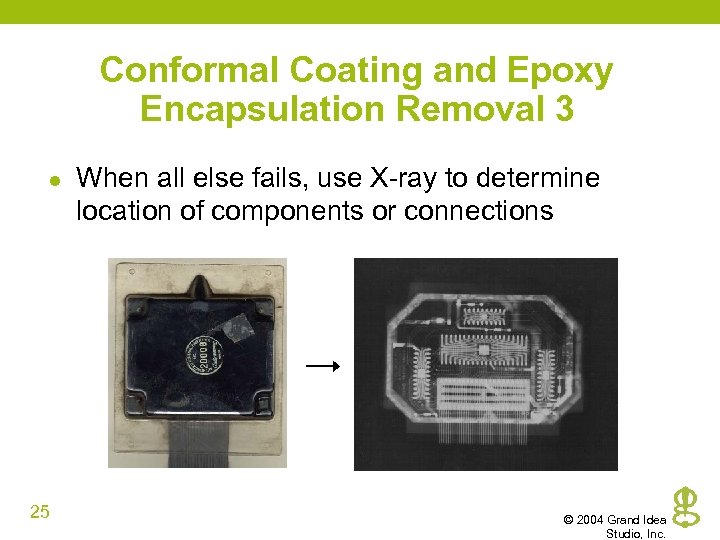 Conformal Coating and Epoxy Encapsulation Removal 3 l 25 When all else fails, use