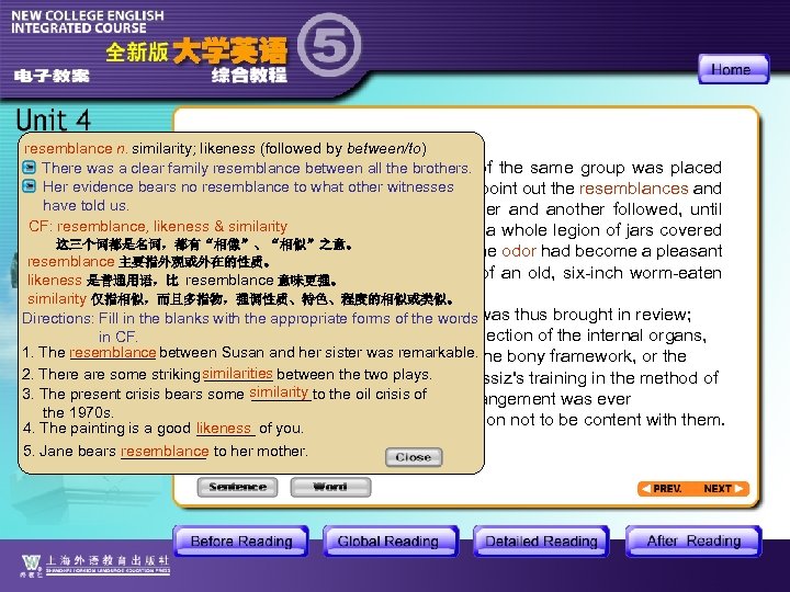 resemblance n. similarity; likeness (followed by between/to) The fourth day, all the brothers. There