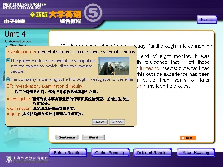 "Facts are stupid things, " he would say, "until brought into connection investigation: n.