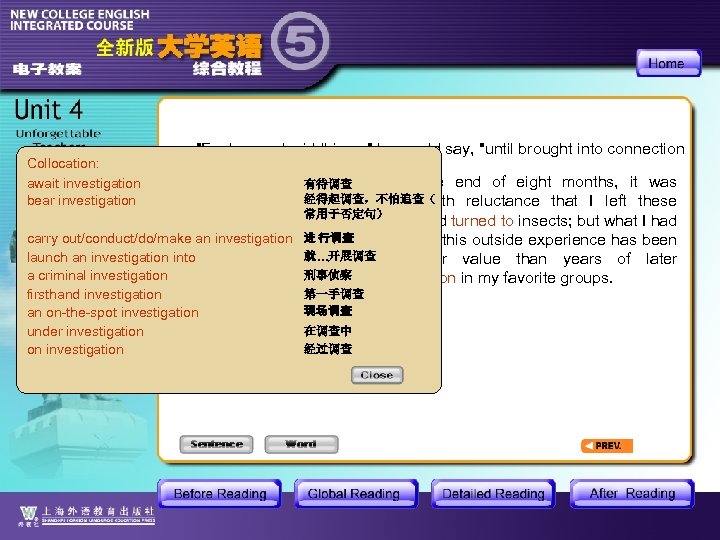 "Facts are stupid things, " he would say, "until brought into connection Collocation: with