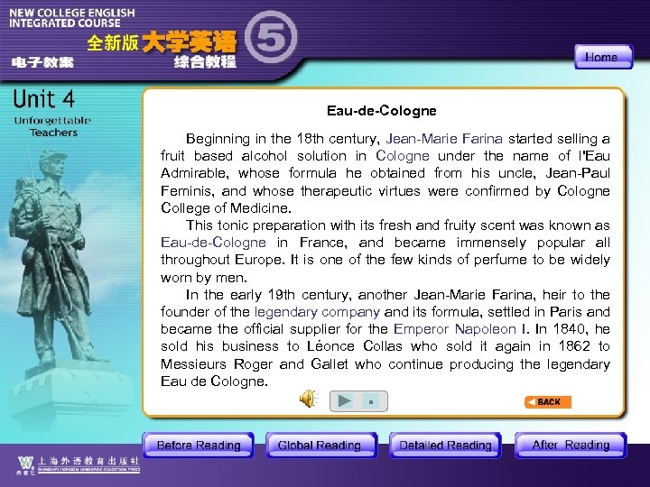 Eau-de-Cologne Beginning in the 18 th century, Jean-Marie Farina started selling a fruit based