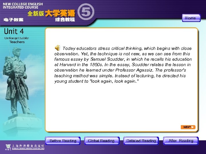 Today educators stress critical thinking, which begins with close observation. Yet, the technique is