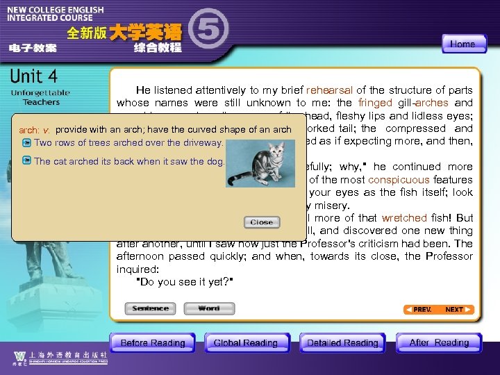 He listened attentively to my brief rehearsal of the structure of parts whose names