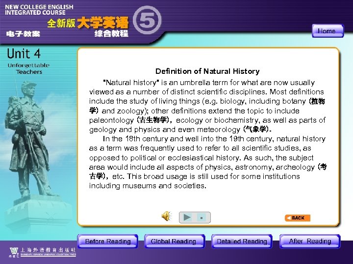 Definition of Natural History "Natural history" is an umbrella term for what are now