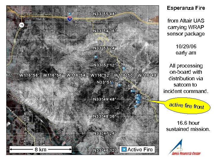 Esperanza Fire from Altair UAS carrying WRAP sensor package 10/29/06 early am All processing