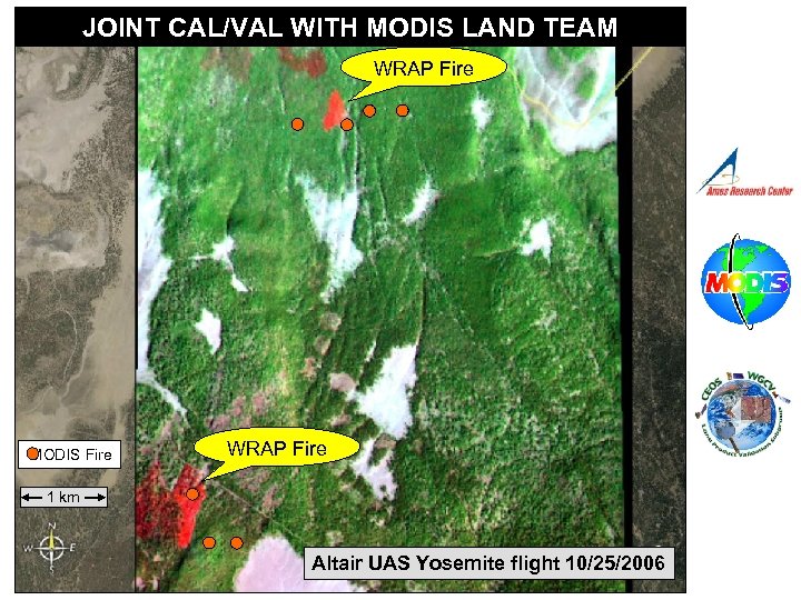 JOINT CAL/VAL WITH MODIS LAND TEAM WRAP Fire MODIS Fire WRAP Fire 1 km