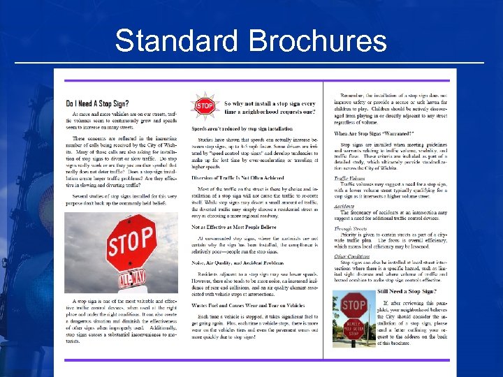 Standard Brochures 