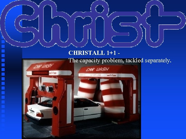 CHRISTALL 1+1 The capacity problem, tackled separately. 