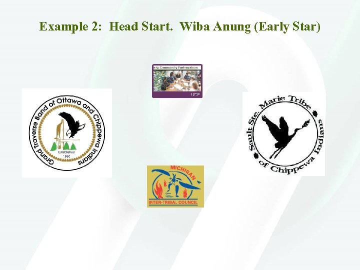 Example 2: Head Start. Wiba Anung (Early Star) 