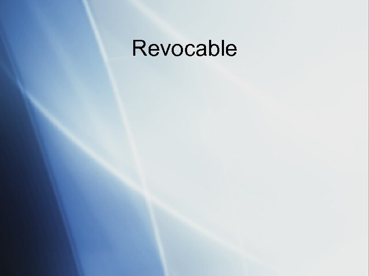 Revocable 