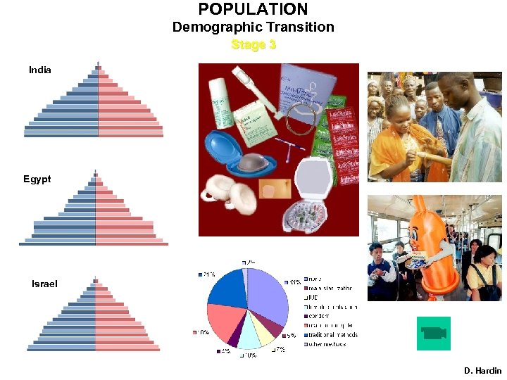 POPULATION Demographic Transition Stage 3 India Egypt Israel D. Hardin 