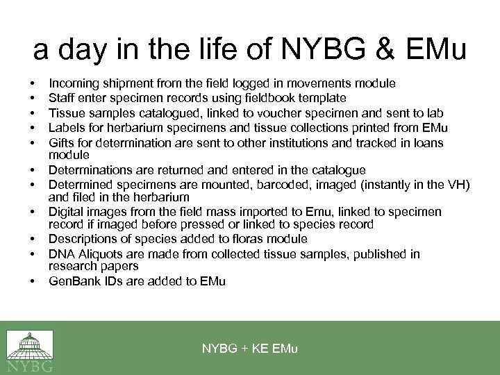 a day in the life of NYBG & EMu • • • Incoming shipment