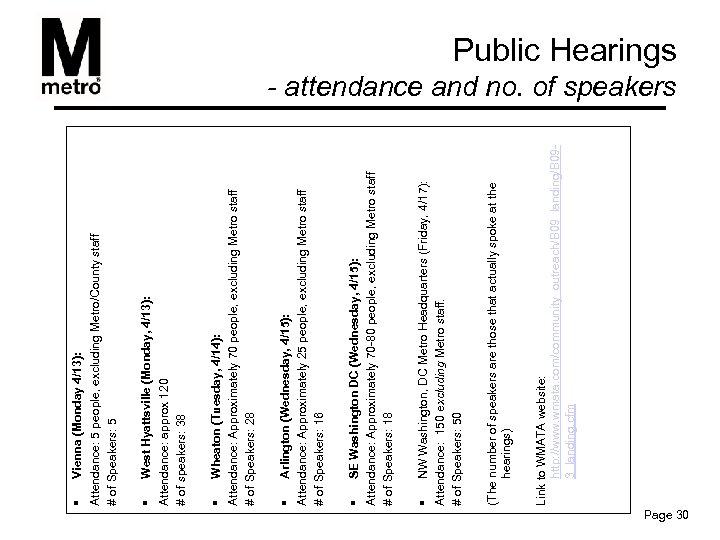 Link to WMATA website: http: //www. wmata. com/community_outreach/B 09_landing/B 093_landing. cfm § Vienna (Monday