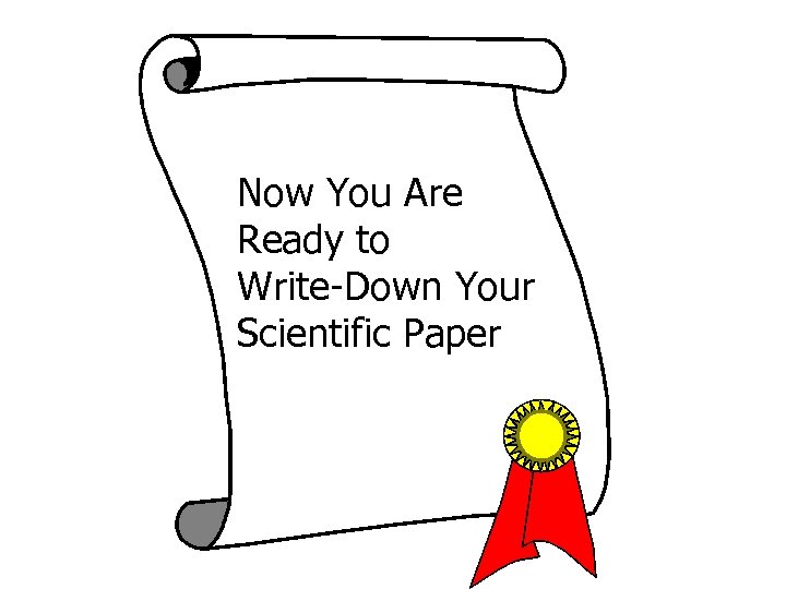 Now You Are Ready to Write-Down Your Scientific Paper TREATED WASTEWATER 