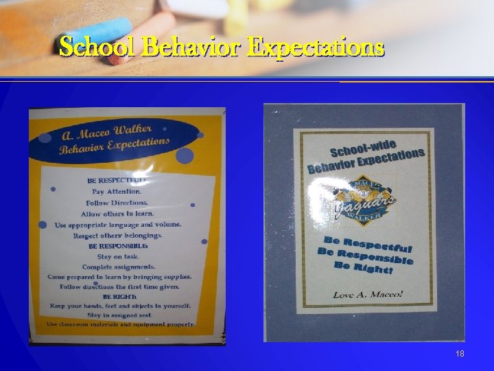 School Behavior Expectations 18 