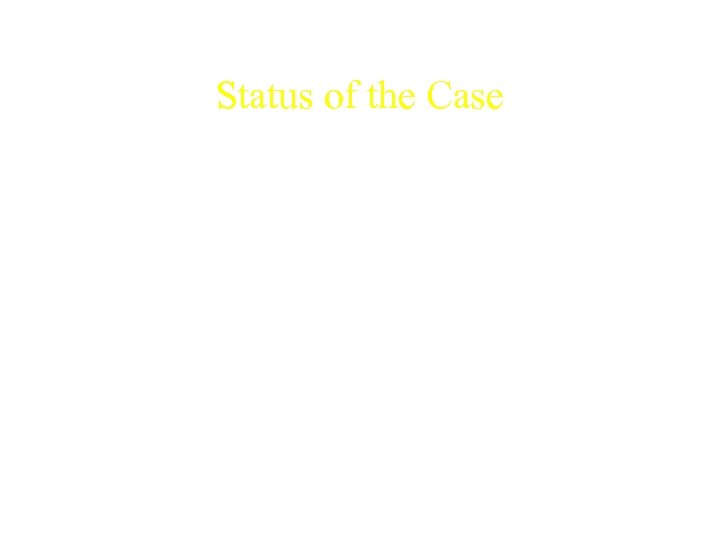 Status of the Case • May 8 th, 2002 - Elcom. Soft’s request to