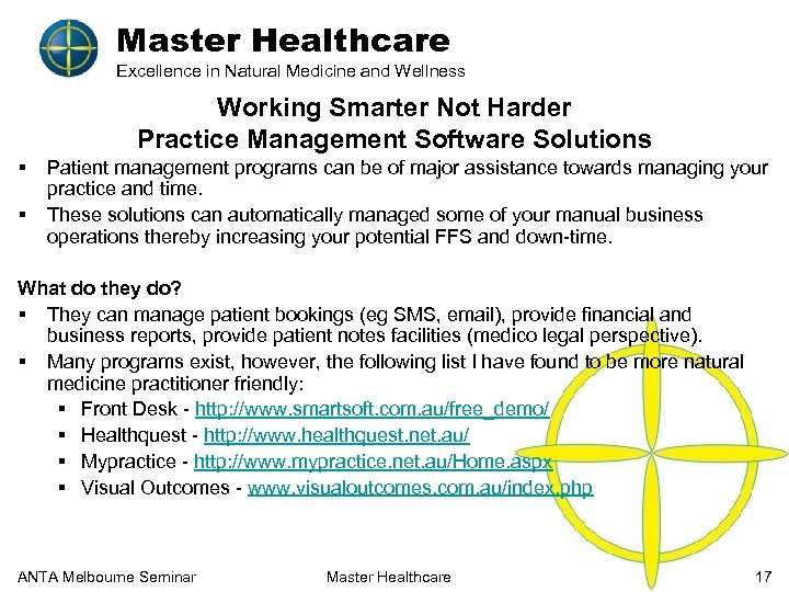 Master Healthcare Excellence in Natural Medicine and Wellness Working Smarter Not Harder Practice Management