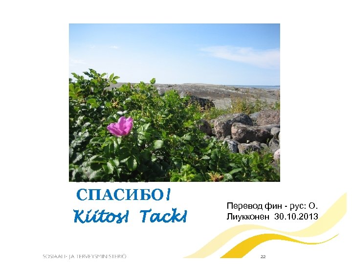 СПАСИБО ! СПАСИБО СПАСИБО! Kiitos! Tack! Перевод фин - рус: О. Лиукконен, 30. 10.