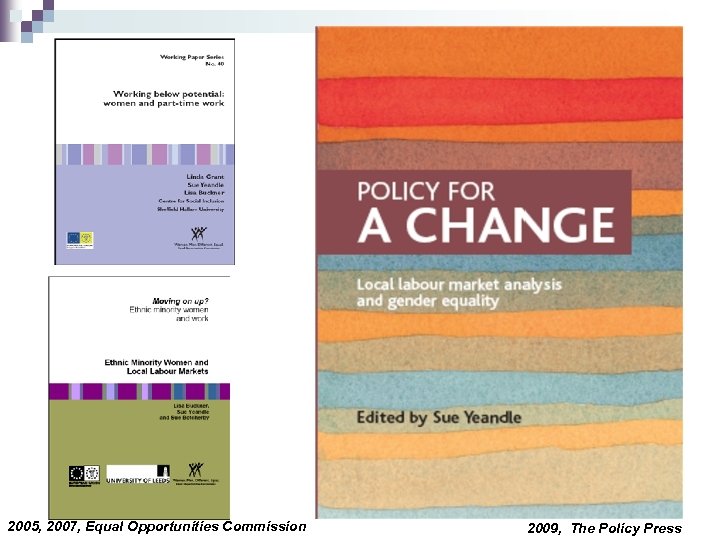 2005, 2007, Equal Opportunities Commission 2009, The Policy Press 