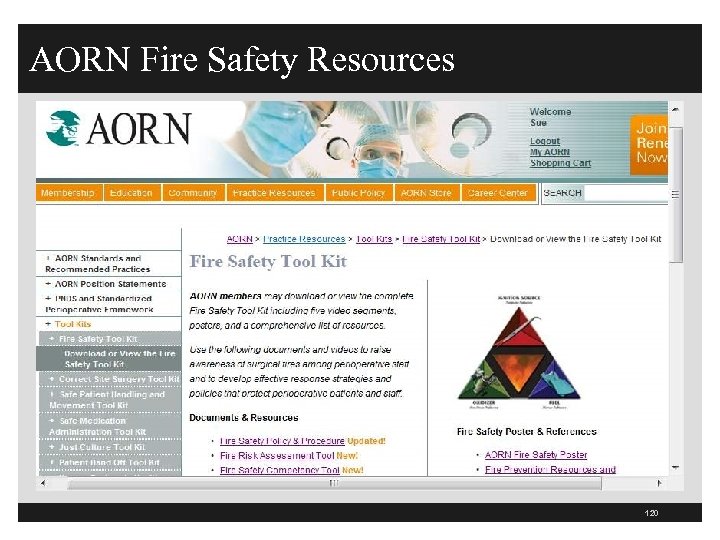 AORN Fire Safety Resources 120 