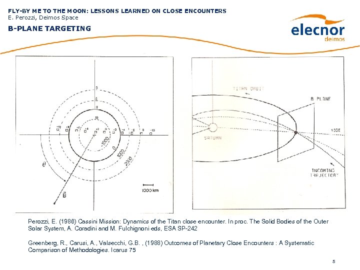 FLY-BY ME TO THE MOON: LESSONS LEARNED ON CLOSE ENCOUNTERS E. Perozzi, Deimos Space