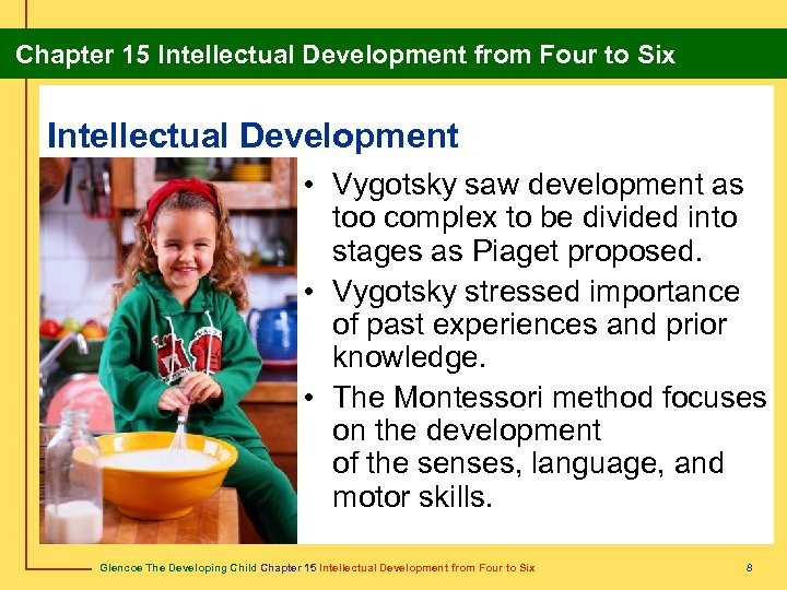 Chapter 15 Intellectual Development from Four to Six Intellectual Development • Vygotsky saw development