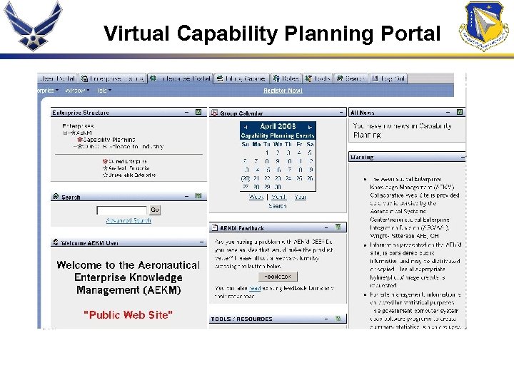 Virtual Capability Planning Portal 