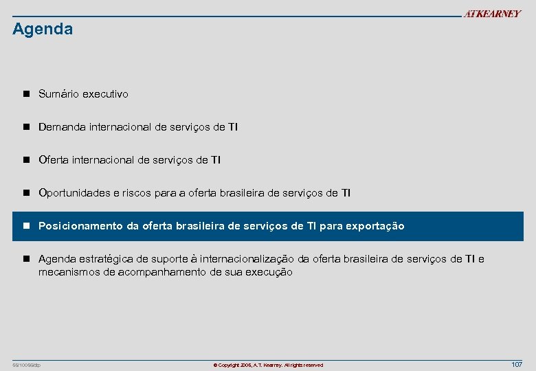 Agenda n Sumário executivo n Demanda internacional de serviços de TI n Oferta internacional