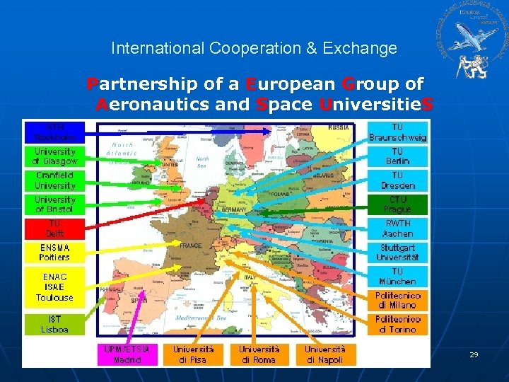 International Cooperation & Exchange Partnership of a European Group of Aeronautics and Space Universitie.