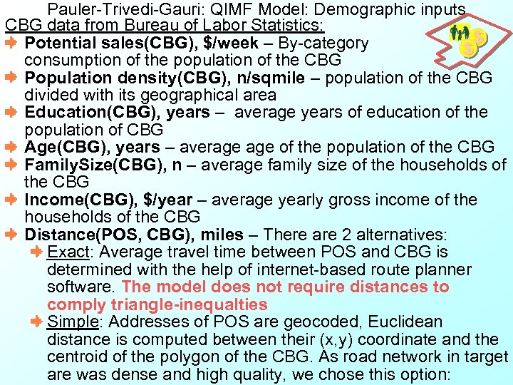 Pauler-Trivedi-Gauri: QIMF Model: Demographic inputs CBG data from Bureau of Labor Statistics: $ Potential