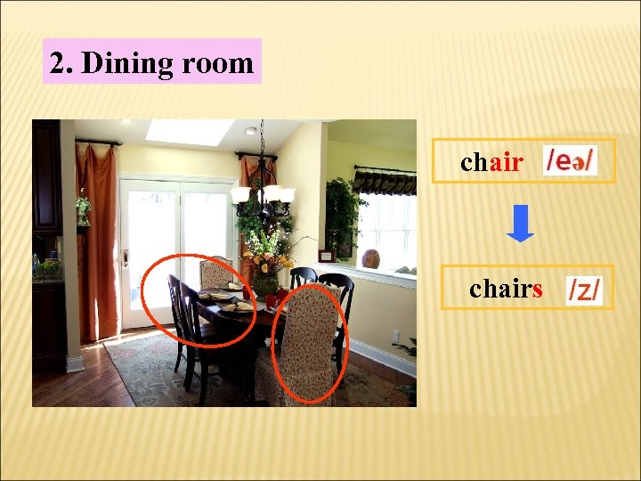 2. Dining room chairs 
