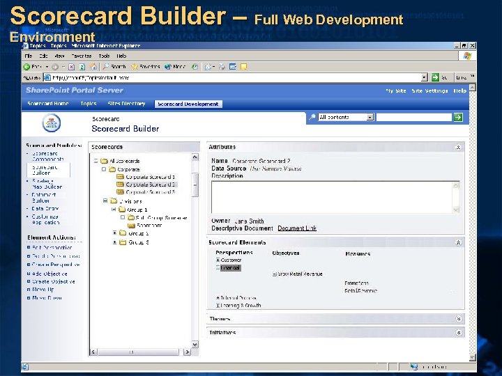 Scorecard Builder – Full Web Development Environment 