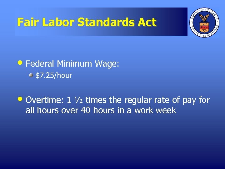 The Fair Labor Standards Act Executive Administrative and