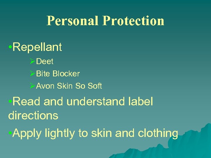 Personal Protection • Repellant ØDeet ØBite Blocker ØAvon Skin So Soft • Read and