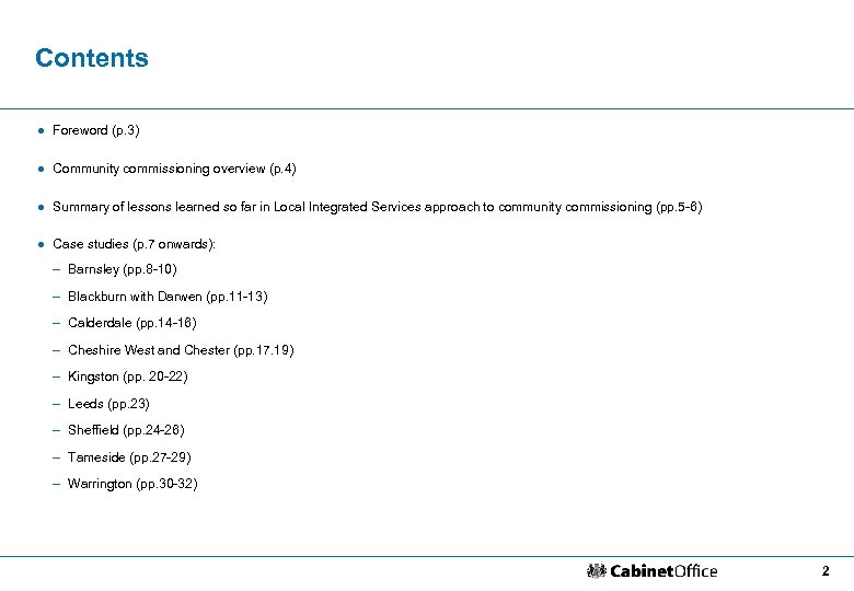 Contents ● Foreword (p. 3) ● Community commissioning overview (p. 4) ● Summary of