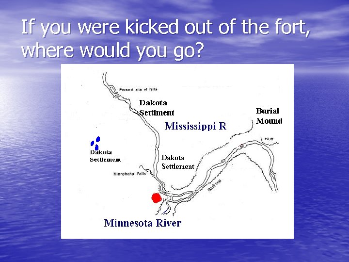 If you were kicked out of the fort, where would you go? 
