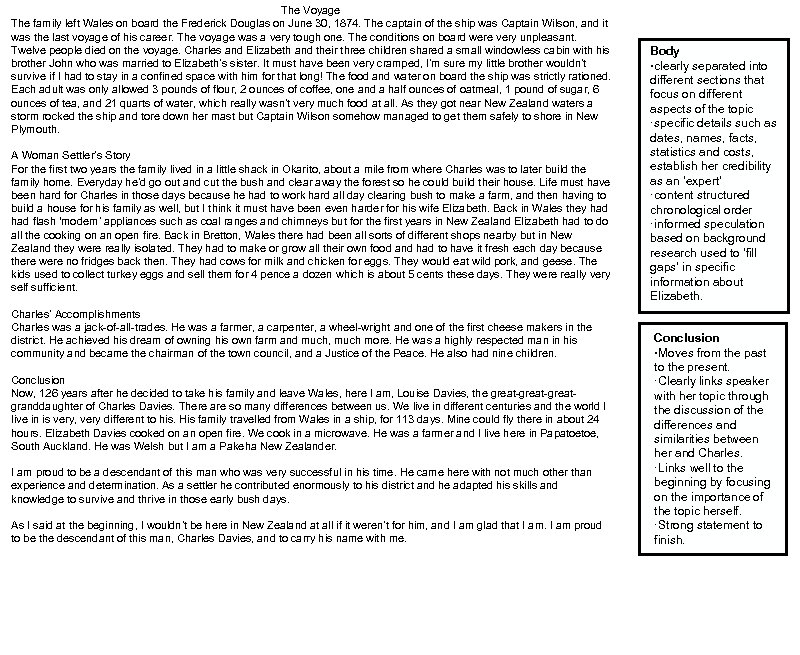 The Voyage The family left Wales on board the Frederick Douglas on June 30,