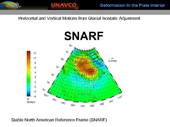 Deformation In the Plate Interior Horizontal and Vertical Motions from Glacial Isostatic Adjustment Stable