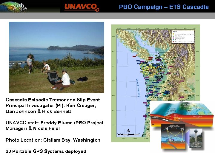 PBO Campaign – ETS Cascadia Episodic Tremor and Slip Event Principal Investigator (PI): Ken