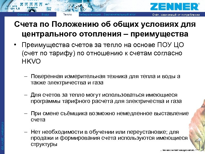 Основы Вода Тепло Либерализация Заключительный итог Счёт, зависимый от потребления Счета по Положению об