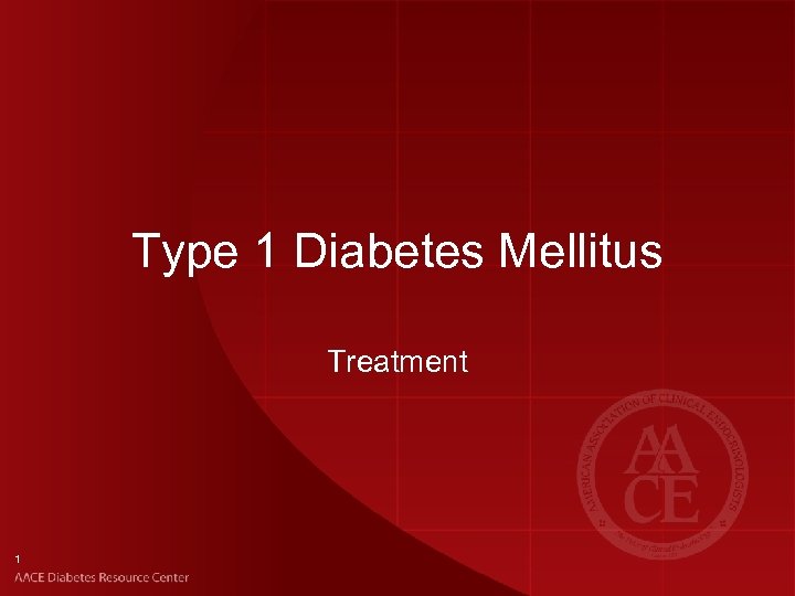 type 1 diabetes mellitus treatment
