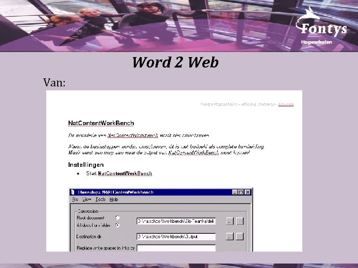 Word 2 Web Van: 