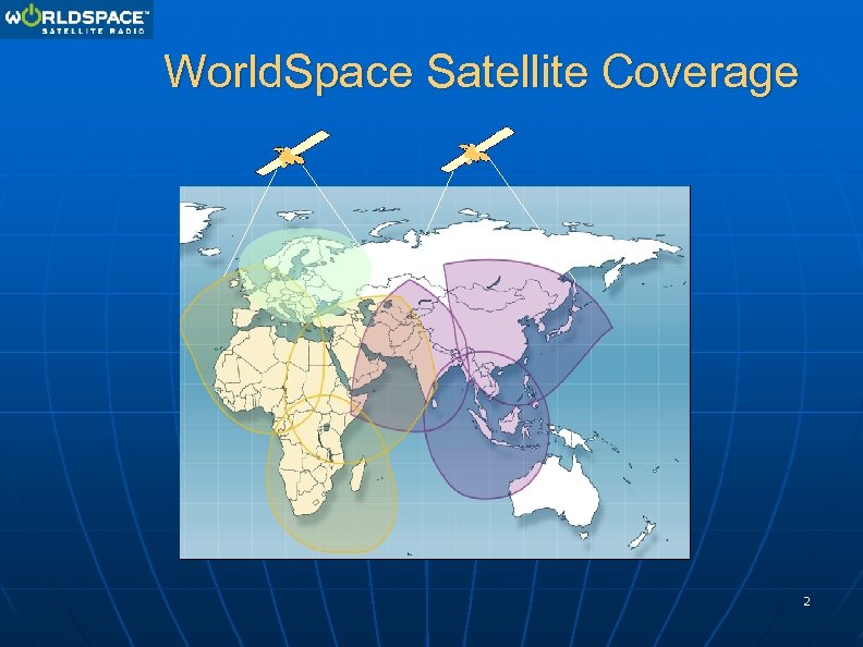 World. Space Satellite Coverage In Service 2 