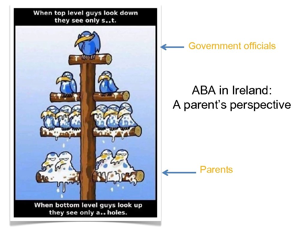 Government officials ABA in Ireland: A parent’s perspective Parents 