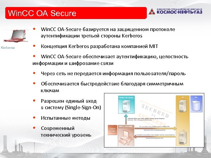 Win. CC • Information-Server OA Secure • Win. CC OA-Secure базируется на защищенном протоколе